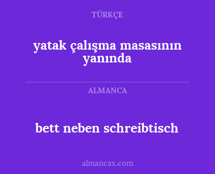 yatak çalışma masasının yanında - bett neben schreibtisch