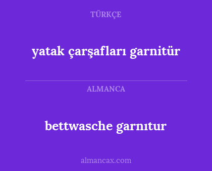 yatak çarşafları garnitür - bettwasche garnıtur