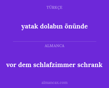 yatak dolabın önünde - vor dem schlafzimmer schrank