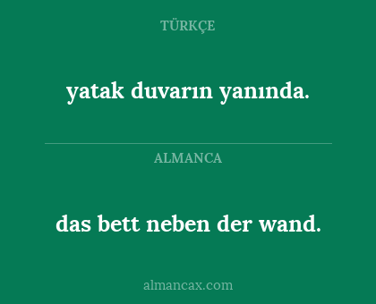 das bett neben der wand. - yatak duvarın yanında.