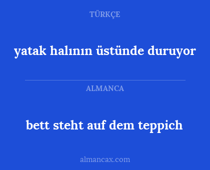 bett steht auf dem teppich - yatak halının üstünde duruyor