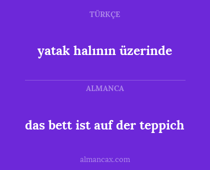 yatak halının üzerinde - das bett ist auf der teppich