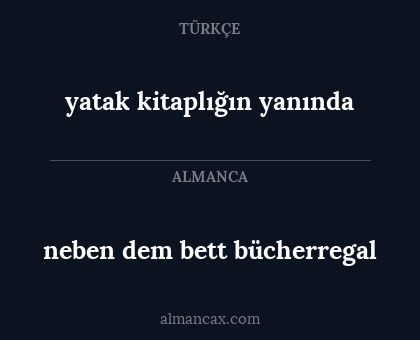 yatak kitaplığın yanında - neben dem bett bücherregal