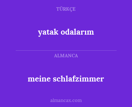 meine schlafzimmer - yatak odalarım