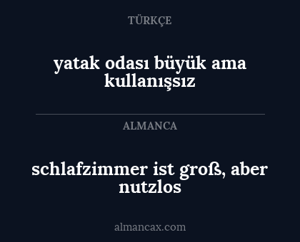 schlafzimmer ist groß, aber nutzlos - yatak odası büyük ama kullanışsız