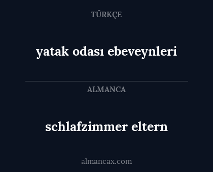 schlafzimmer eltern - yatak odası ebeveynleri