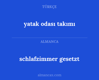 yatak odası takımı - schlafzimmer gesetzt