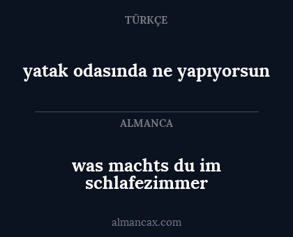 yatak odasında ne yapıyorsun - was machts du im schlafezimmer