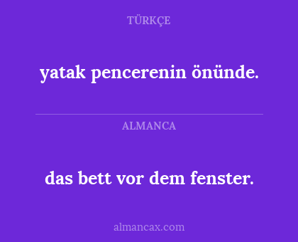 yatak pencerenin önünde. - das bett vor dem fenster.
