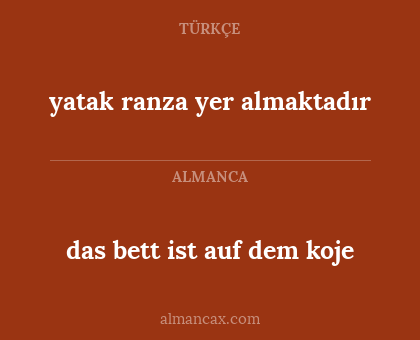 das bett ist auf dem koje - yatak ranza yer almaktadır
