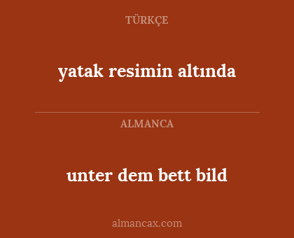 unter dem bett bild - yatak resimin altında