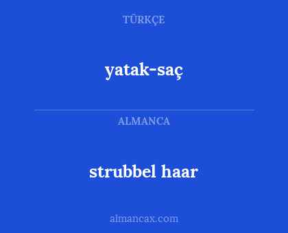 strubbel haar - yatak-saç