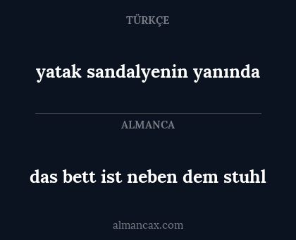das bett ist neben dem stuhl - yatak sandalyenin yanında