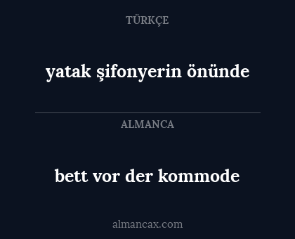 bett vor der kommode - yatak şifonyerin önünde