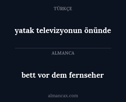 bett vor dem fernseher - yatak televizyonun önünde