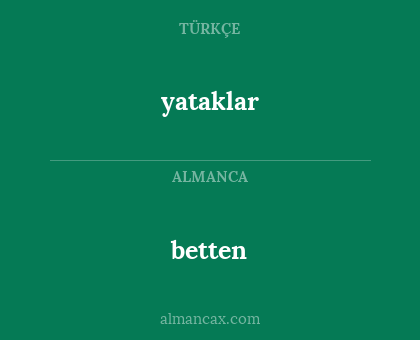 yataklar - betten