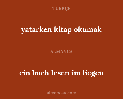 ein buch lesen im liegen - yatarken kitap okumak