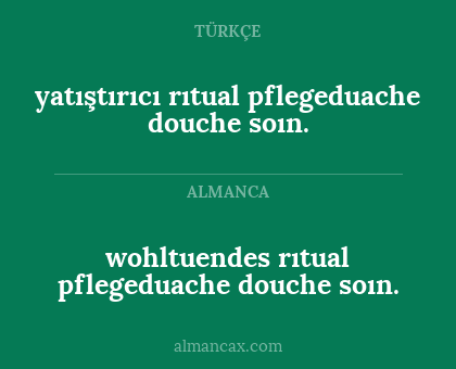 wohltuendes rıtual pflegeduache douche soın. - yatıştırıcı rıtual pflegeduache douche soın.