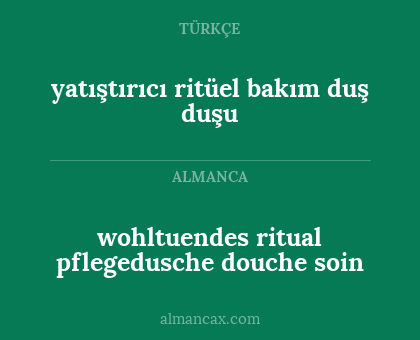 yatıştırıcı ritüel bakım duş duşu - wohltuendes ritual pflegedusche douche soin