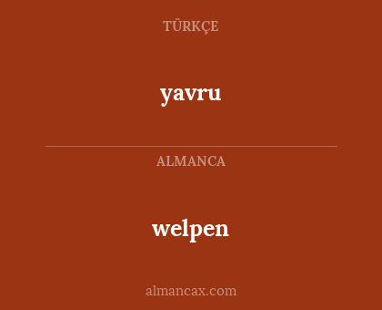 welpen - yavru