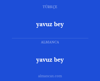 yavuz bey - yavuz bey