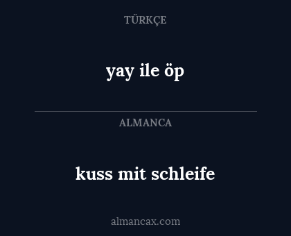 yay ile öp - kuss mit schleife