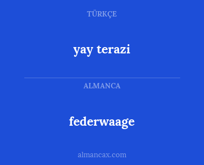 yay
terazi - federwaage