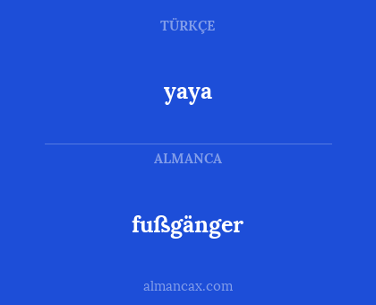fußgänger - yaya