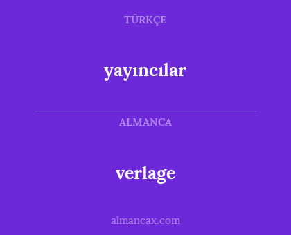 yayıncılar - verlage