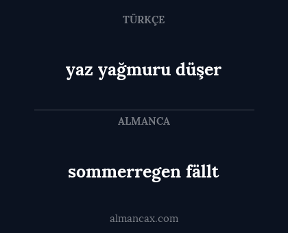 sommerregen fällt - yaz yağmuru düşer