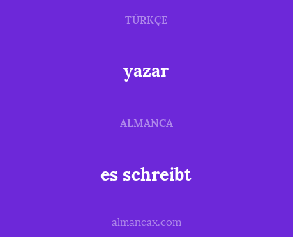 yazar - es schreibt