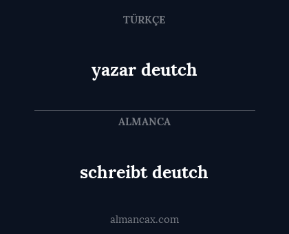 schreibt deutch - yazar deutch