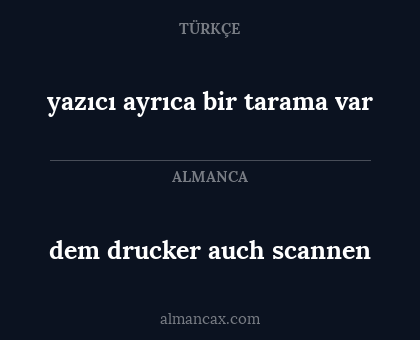 yazıcı ayrıca bir tarama var - dem drucker auch scannen