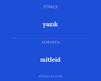 mitleid - yazık