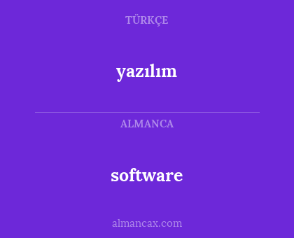 software - yazılım