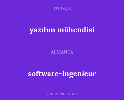 yazılım mühendisi - software-ingenieur