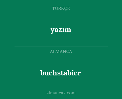 buchstabier - yazım