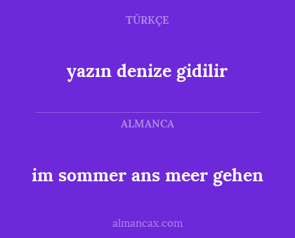 yazın denize gidilir - im sommer ans meer gehen