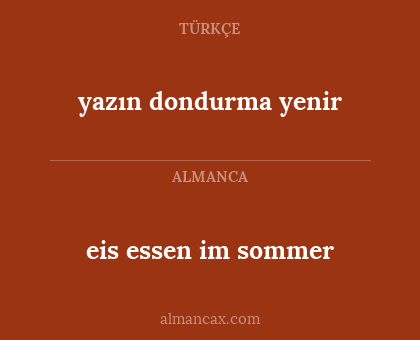 eis essen im sommer - yazın dondurma yenir