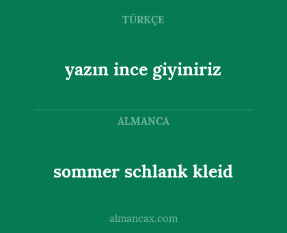 yazın ince giyiniriz - sommer schlank kleid