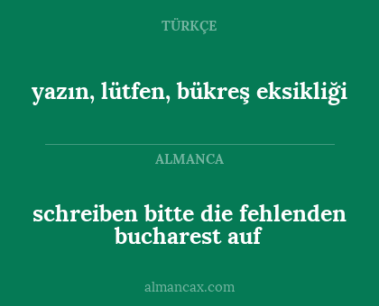 yazın, lütfen, bükreş eksikliği - schreiben bitte die fehlenden bucharest auf