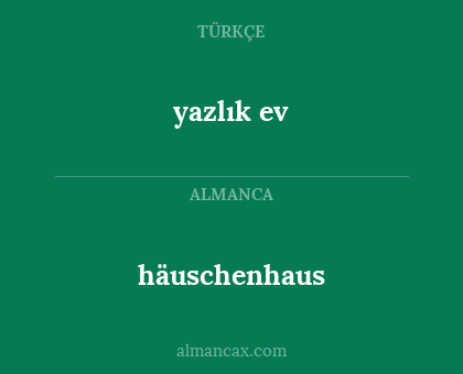 häuschenhaus - yazlık ev