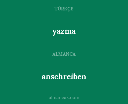 yazma - anschreiben
