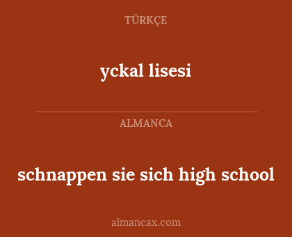 yckal lisesi - schnappen sie sich high school