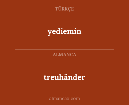 treuhänder - yediemin