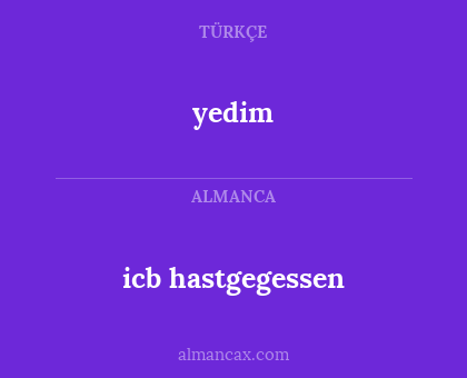 icb hastgegessen - yedim