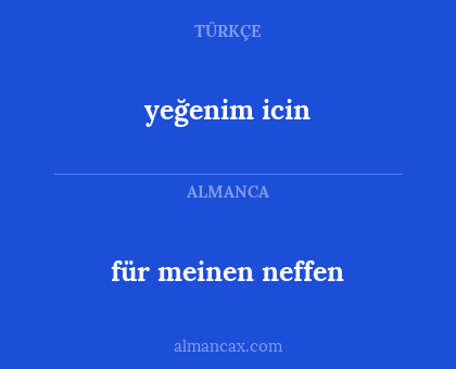 für meinen neffen - yeğenim icin