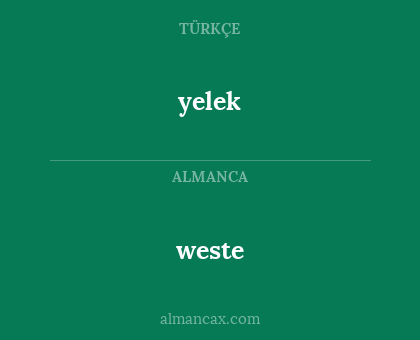 weste - yelek