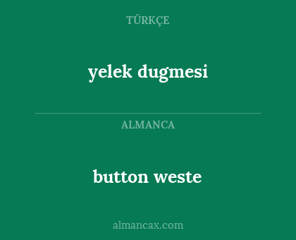button weste - yelek dugmesi