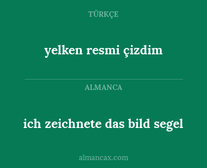 yelken resmi çizdim - ich zeichnete das bild segel